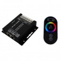 RGB kontroler pro LED pásky 12/24VDC 288W, dotykové dálkové RF ovládání      